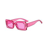 HPIRME Gafas de sol cuadradas para mujer Retro Marco grande Rosa Rectángulo Mujer Gafas de sol Gafas Sombras UV400, rosa rosa, talla única