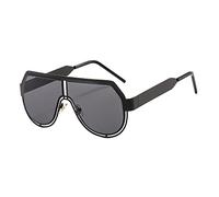 HPIRME Gafas de sol de gran tamaño con parte superior plana para mujer, gafas de sol Retro para hombre y mujer, gafas cuadradas grandes UV400,1, talla única