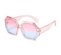 HPIRME Gafas de sol de gran tamaño para mujer, de lujo, estilo retro, con protección UV400 (rosa y azul).