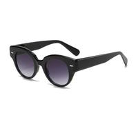 HPIRME Gafas de sol de lujo con diseño de ojo de gato para mujer y hombre, estilo retro, con protección UV400 (negro)