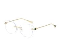 HPIRME Gafas de sol de lujo sin montura con forma de mariposa para mujer, color gelatina, protección UV400 para hombre (blanco dorado).