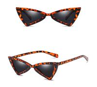 HPIRME Gafas de sol de mariposa Mujeres Cool Small Frame Cat Eye Gafas de sol Vintage Black Triangle Shades UV400,4, talla única