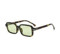 HPIRME Gafas de sol de moda color caramelo para mujer, con protección UV400 y remaches retro para hombre (rayas verdes)