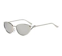 HPIRME Gafas de sol de moda estilo ojo de gato de metal con protección UV400 (espejo plateado)