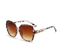 HPIRME Gafas de sol de moda para mujer, estilo retro, montura grande, para exteriores, vacaciones, hombre, UV400 (C2)