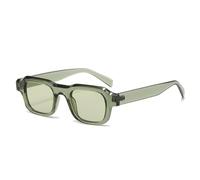 HPIRME Gafas de sol de moda para mujer, estilo retro, UV400, estilo punk, con degradado (verde verde)