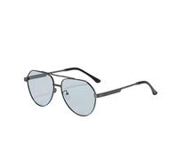 HPIRME Gafas de sol de montura grande para hombre con protección solar UV400 (fotocromáticas azules)