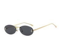 HPIRME Gafas de sol de ojo de gato para mujer, para compras al aire libre, sin montura, para conducir, con letras retro, ovaladas, para gafas de sol, 1, talla única
