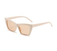 HPIRME Gafas de sol de ojo de gato para mujeres/hombres Gafas de sol cuadradas retro Gafas de protección UV400 Gafas de verano Accesorios, Beige, talla única