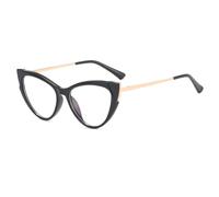 HPIRME Gafas de sol estilo ojo de gato para mujer, moda, bicolor, montura grande.