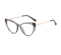 HPIRME Gafas de sol estilo ojo de gato para mujer, moda, bicolor, montura grande.
