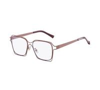 HPIRME Gafas de sol extragrandes con diseño calado, montura rectangular bicolor iridiscente, estilo retro (gris y rosa).