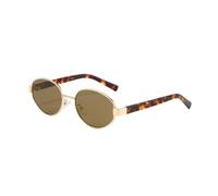 HPIRME Gafas de sol ovaladas de metal para mujer, moda playera, protección UV400 para conducir (C1)