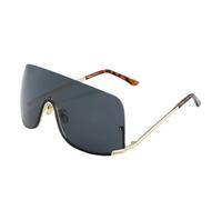 HPIRME Gafas de sol para mujer, resistentes al viento, para exteriores, para hombre (gris dorado)