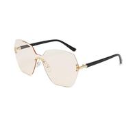 HPIRME Gafas de sol para mujer, sin marco, con degradado, estilo retro, de una pieza, con protección UV400 (BLS8801-C7)