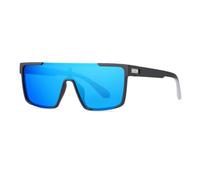 HPIRME Gafas de sol polarizadas de media montura TR90 Fashion con revestimiento de espejo, ideales para conducir, con protección UV400 (espejo azul).