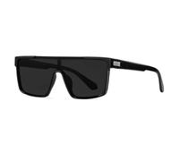 HPIRME Gafas de sol polarizadas de media montura TR90 Fashion con revestimiento de espejo, protección UV400 para conducir (negro/gris)