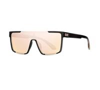 HPIRME Gafas de sol polarizadas de media montura TR90 Fashion con revestimiento de espejo, protección UV400 (espejo rosa)