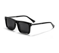 HPIRME Gafas de sol polarizadas de moda para hombre, estilo retro para mujer, para exteriores, protección UV400 (C01 Negro)