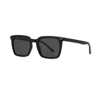 HPIRME Gafas de sol polarizadas vintage para mujer, con lentes degradadas y efecto espejo, protección UV400, estilo punk, para hombre (negro mate).