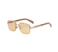 HPIRME Gafas de sol poligonales sin marco para hombre, modernas, con espejos para exteriores (color té)