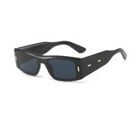 HPIRME Gafas de sol punk de patillas anchas, estilo vintage, con contraste de color, para mujer, protección UV400, moda masculina (negro)