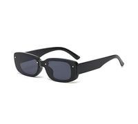 HPIRME Gafas de sol rectangulares Mujeres Hombres Tonos Vintage Square Punk Rivet Gafas de sol Mujer UV400, Negro, talla única