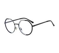 HPIRME Gafas de sol redondas estilo retro, montura ligera y cómoda (Negro Transparente)