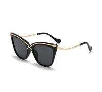 HPIRME Gafas de sol retro con montura grande para mujer (6169-C6)
