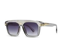 HPIRME Gafas de sol retro de montura grande estilo urbano (gris)