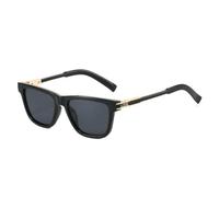 HPIRME Gafas de sol retro para mujer con lentes degradadas UV400, estilo punk para hombre y exteriores (negro/gris)