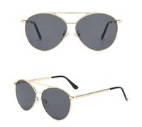 HPIRME Gafas de sol vintage de metal para mujer, estilo retro, para deportes al aire libre (BLS3625-C2C3)
