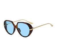 HPIRME Gafas de sol vintage para mujer y hombre, lujo, moda, color caramelo degradado, estilo punk, protección UV400 (azul leopardo).
