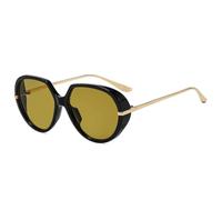 HPIRME Gafas de sol vintage para mujer y hombre, lujo, moda, color caramelo degradado, estilo punk, protección UV400 (negro, verde oliva).