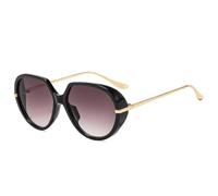 HPIRME Gafas de sol vintage para mujer y hombre, lujo, moda, color caramelo degradado, estilo punk, UV400 (negro y gris degradado)