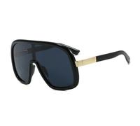 HPIRME Gafas Punk de una pieza extragrandes para mujer, de lujo, para hombre, con protección UV400 (negro y gris)