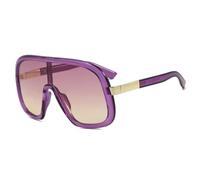 HPIRME Gafas Punk de una pieza extragrandes para mujer, de lujo, para hombre, UV400 (morado, rosa, té)