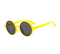 HPIRME Gafas redondas de moda para mujer, de lujo, estilo retro, para hombre, con protección UV400 (amarillas)