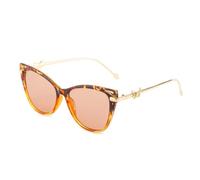 HPIRME Gafas retro para mujer y hombre, de moda, con diseño de mariposa, de metal, para fiestas, con protección UV400 (leopardo té)