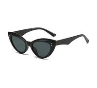 HPIRME Gafas vintage con diseño de uñas de arroz para mujer y hombre, a la moda, para exteriores, con protección UV400 (negro y gris)