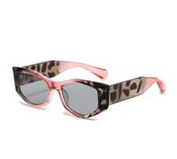 HPIRME Gafas vintage de montura pequeña para hombre y mujer, modernas, de lujo, para exteriores, con protección UV400 (rosa leopardo).