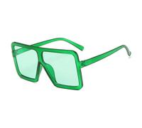 HPIRME Gafas vintage extragrandes para mujer y hombre, estilo punk, montura grande, de lujo, UV400 (verde mate)
