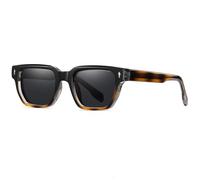 HPIRME Gafas vintage polarizadas con remaches para mujer y hombre, estilo punk de lujo, para conducir, con protección UV400 (negro, leopardo y negro)