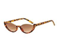 HPIRME in Small Cat Eye Gafas de sol Mujer Half Vintage Men Shades Gafas Gafas de sol UV400,Leopard,one size