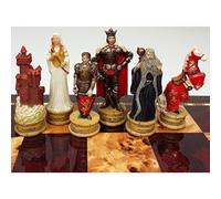 HPL Rey Arturo/Sir Lancelot Medieval Times Camelot Chess Men Set - SIN tablero