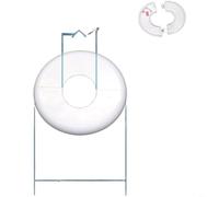 HpLive 1 pieza cubierta de tubo ABS cubierta decorativa para agujero de pared de aire acondicionado diseño de dos piezas blanco 8,6 x 8,6 x 0,7 cm resistente desmontable (F)