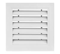 HpLive 1 rejilla de ventilación de aluminio con láminas fijas para aire acondicionado y escape, rejilla exterior resistente a la intemperie, montaje en pared y techo, protege (200 x 200 mm)