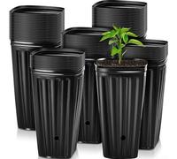 HpLive 10/25 macetas altas de plástico de 20 cm de profundidad para vivero de árboles, macetas altas para plantas de jardín de interiores y exteriores (25 piezas), 9Z82M5HX9MXR6ZI3XTT2