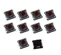 HpLive 10 interruptores mecánicos para teclado, lineal, diseño silencioso para teclado de gaming, con 50 millones de clics de vida útil (marrón)