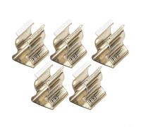 HpLive 10 pinzas de acero para resortes de base estrecha, tipo de apertura, pinzas de resorte para cepillos, ruedas, tubos, cobertizos, garajes, organización, gabinete de almacenamiento (6 mm)